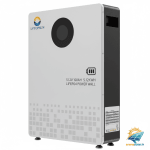Alt Text: باتری لیتیومی ال وی تاپ سان مدل LVTS-512100-G3 ظرفیت 5 کیلووات ساعت LiFePO4