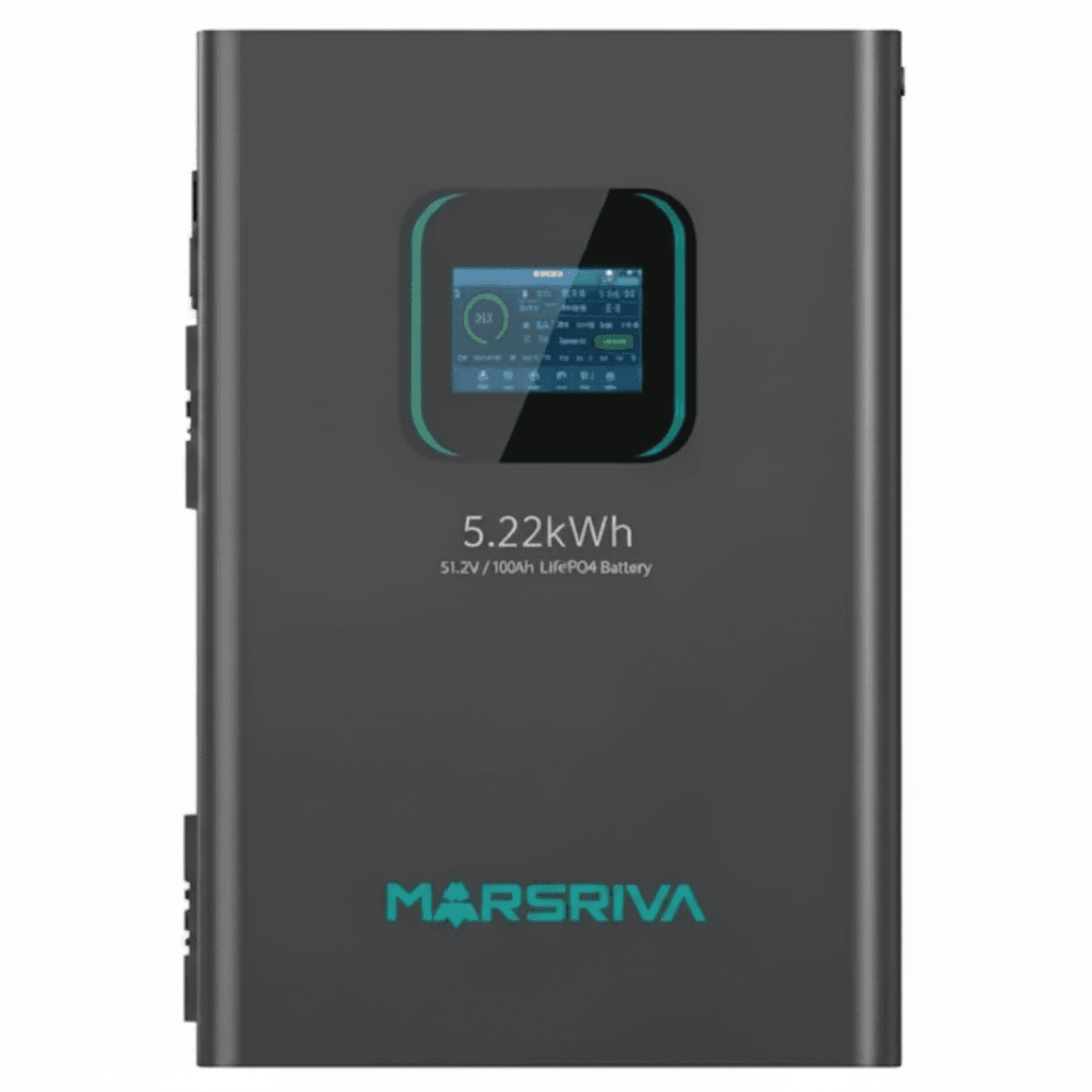 باتری لیتیوم فسفات آهن Marsriva مدل MR-LFP48-100-WMD ظرفیت 5.22kWh دیواری